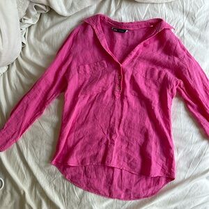 zara pink botton up